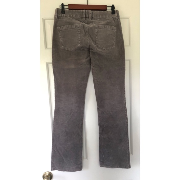 JCrew gray corduroy pant size 2 low rise bootleg - Picture 2 of 3